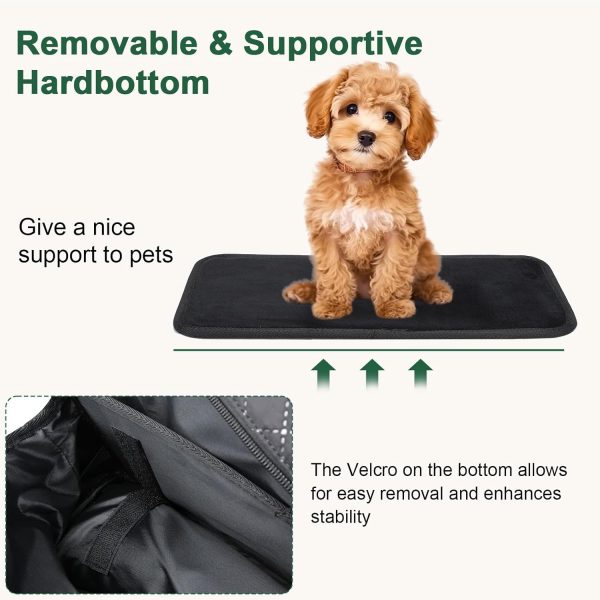 Pecute Dog Purse Carrier, Dog Carrier with Pockets for Small Dogs, Fits Dogs 5.5 lbs to 11 lbs, Lightweight Dog and Puppies Tote Bag Carrier, Outing, Travel, Vet, Black - Image 4